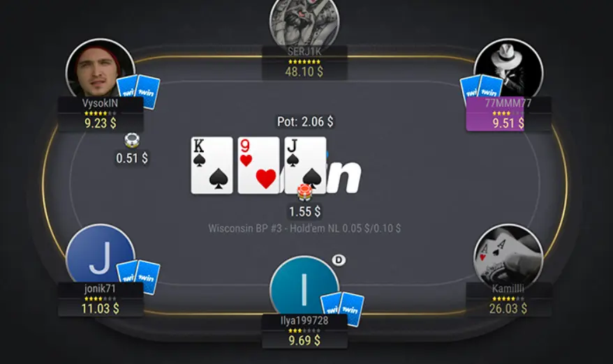 1Win Poker Interface