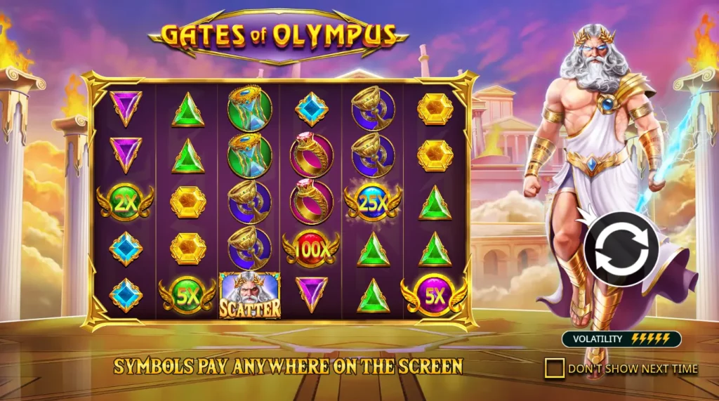 Main Screen in Gates of Olympus Main Screen in Gates of Olympus