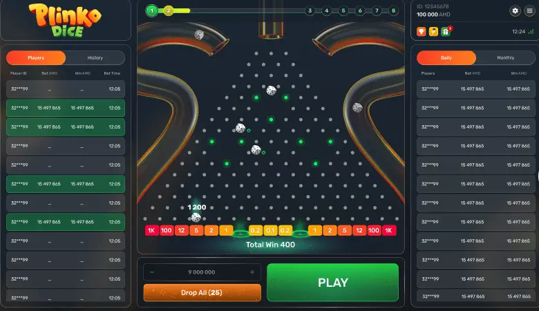 Plinko Dice Gameplay