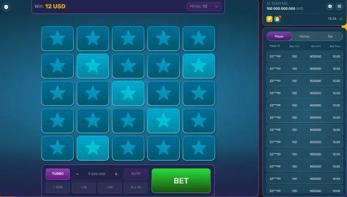 Turbo Mines Start Game